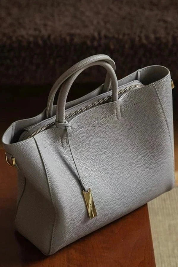 Pebbled PU Leather Minimalist Palina Everyday Shoulder Tote