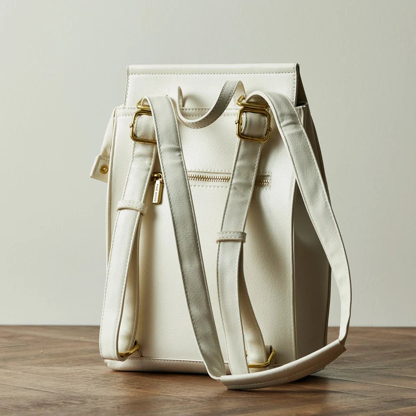 Convertible Vegan Leather Mini Backpack Crossbody Bag