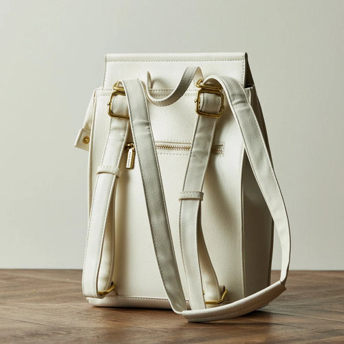 Convertible Vegan Leather Mini Backpack Crossbody Bag