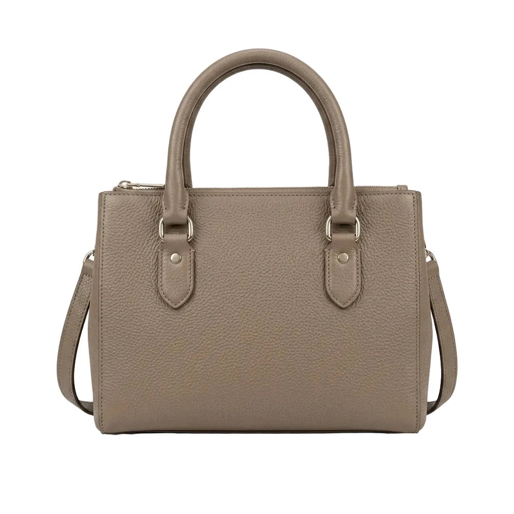 Elegant Medium Faux Leather Satchel Crossbody Handbag
