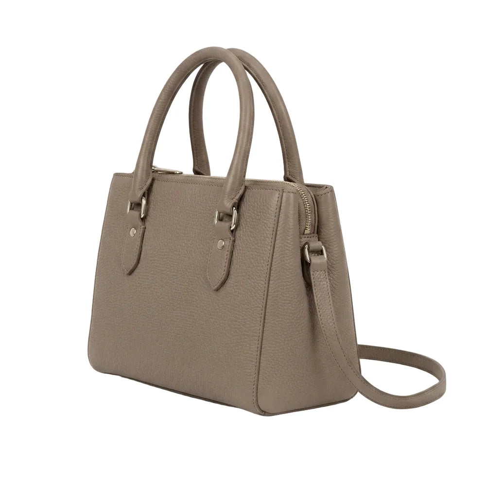 Elegant Medium Faux Leather Satchel Crossbody Handbag