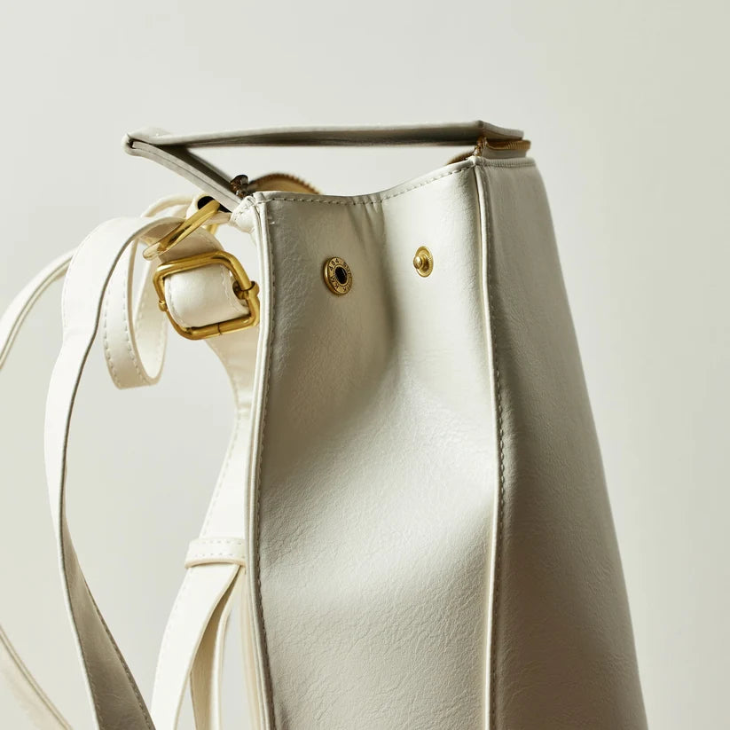 Convertible Vegan Leather Mini Backpack Crossbody Bag